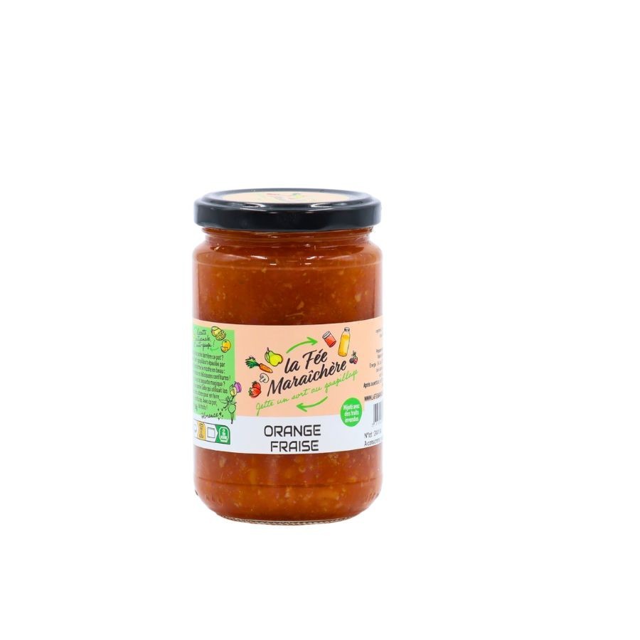 Confiture Orange Fraise 340g - la fee maraichere