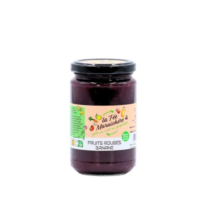 Confitures fruits rouge banane 340g - la fee maraichere