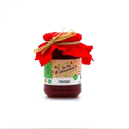 Confiture Fraise 340g avec collerette - LA FEE MARAICHERE