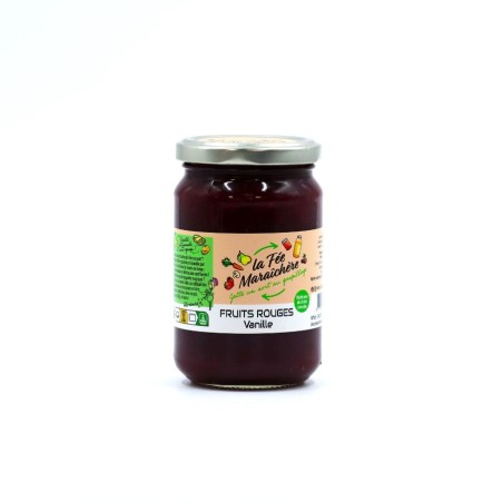 Confiture fruits rouge vanille sans collerette - la fee maraichere