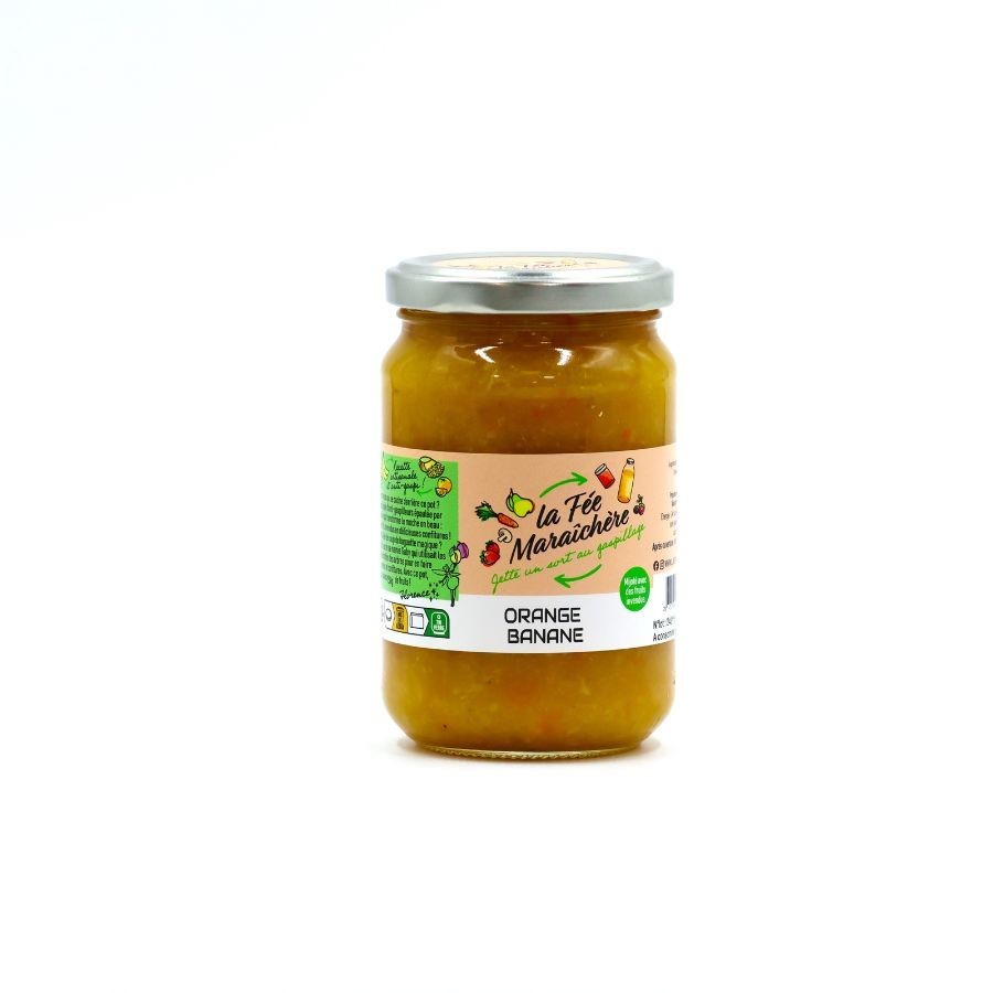 Confiture orange banane 340g sans collerette - la fee maraichere